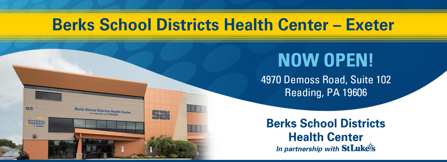 Berks School Districts Health Center - Exeter - Now Open!